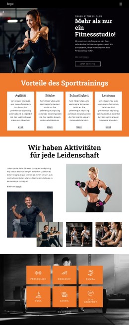 Website-Design Für Treten Sie Unserer Community Aus Fitnessbegeisterten Bei