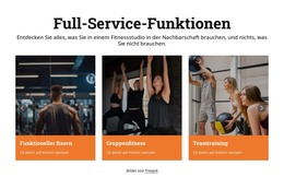 Fitnessdienstleistungen Club-Website