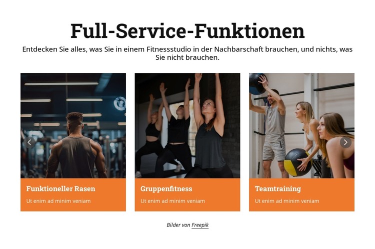Fitnessdienstleistungen HTML-Vorlage
