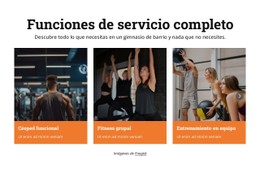 Servicios De Fitness Página De Destino