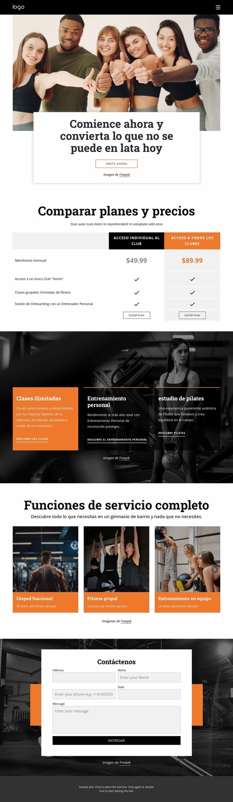 Programas de ejercicio Plantilla HTML5