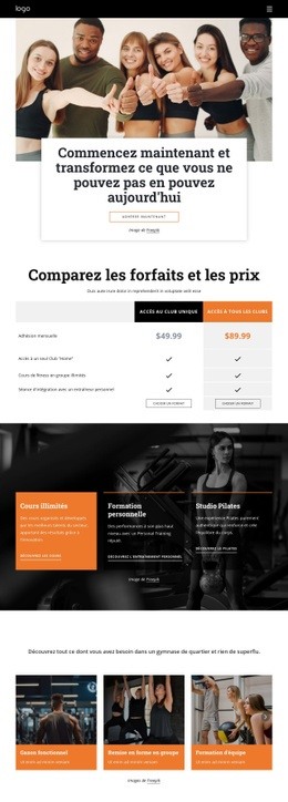 Programmes D'Exercices Modèles Html5 Réactifs Gratuits