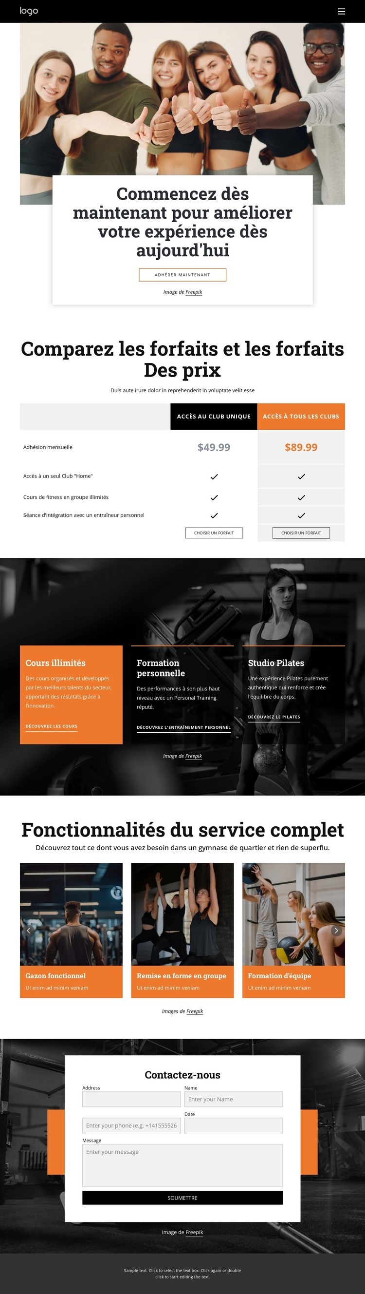 Programmes d'exercices Modèle HTML5