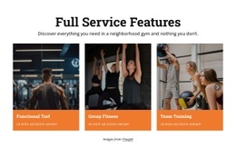 Fitness Szolgáltatások - HTML Builder Online