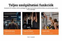 Fitness Szolgáltatások CSS Webhelysablon