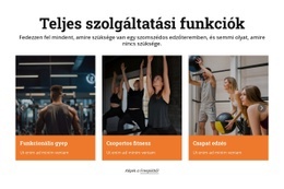 Fitness Szolgáltatások Weboldal Tervezése