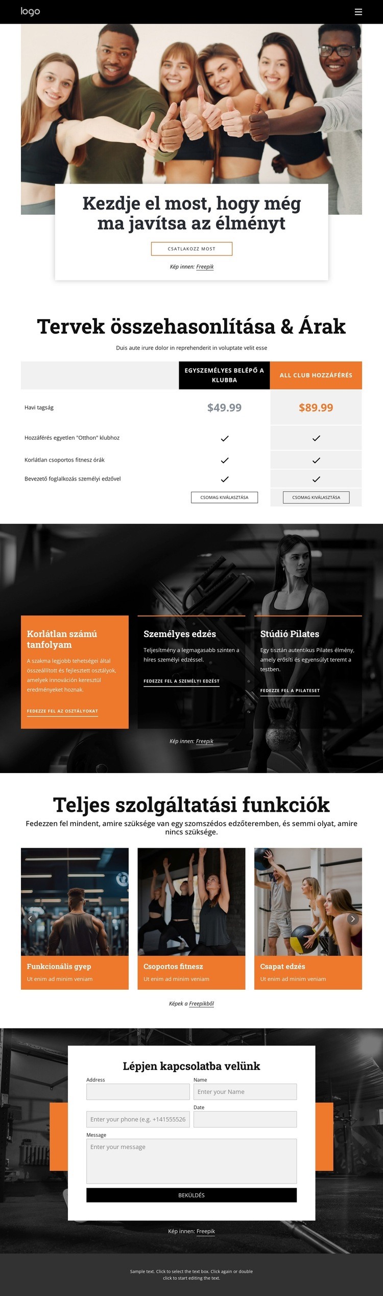 Gyakorló programok HTML Sablon