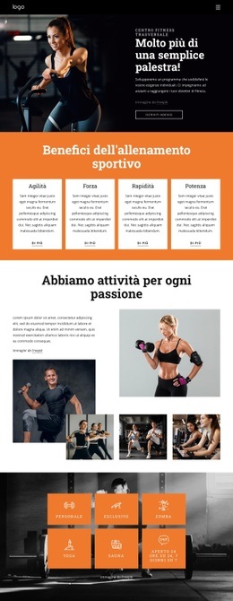 Unisciti Alla Nostra Community Di Appassionati Di Fitness - Mockup Di Sito Web Multiuso Creativo
