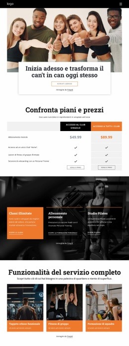 Programmi Di Esercizi - Modello Personalizzato Di Una Pagina