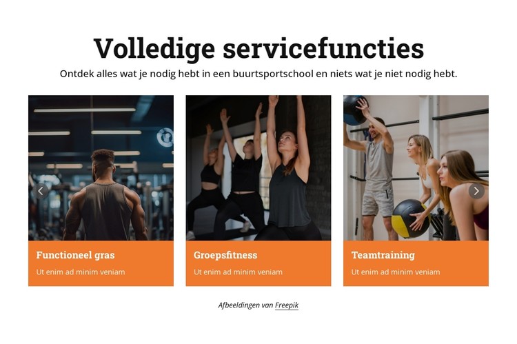 Fitnessdiensten CSS-sjabloon