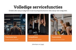 Fitnessdiensten Website-Ontwerp