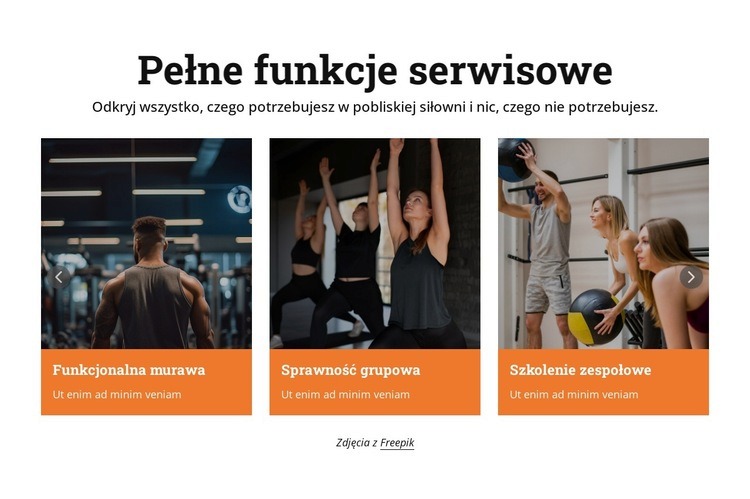 Usługi fitness Szablony do tworzenia witryn internetowych