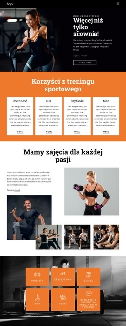 Dołącz Do Naszej Społeczności Pasjonatów Fitnessu - Responsywny Projekt Strony Internetowej