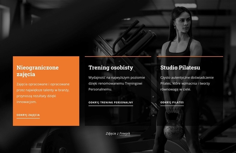 Nielimitowane zajęcia i treningi personalne Szablon HTML5