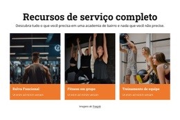 Serviços De Fitness - HTML Builder Online
