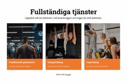 Fitnesstjänster CSS-Webbplatsmall