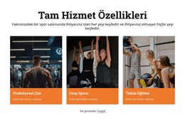 Fitness Hizmetleri - HTML Sayfası Şablonu