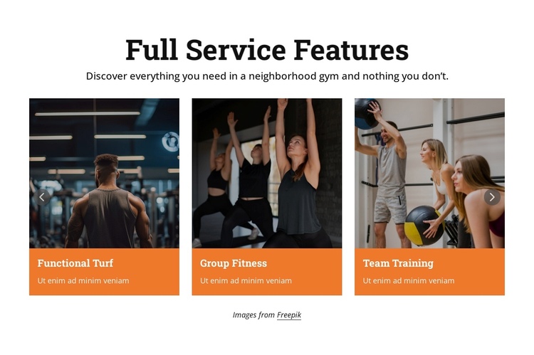 Fitness services Website Builder Software