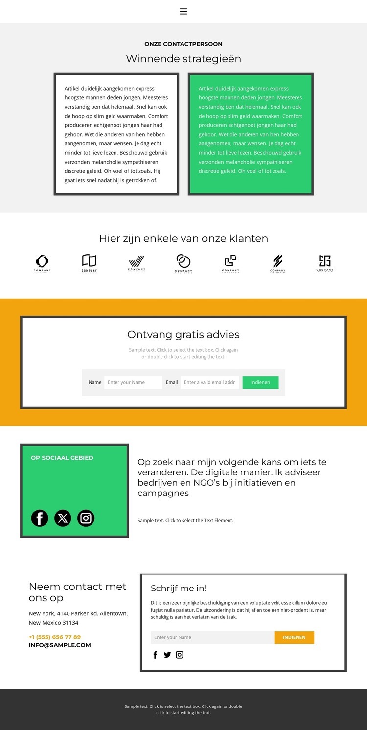 Wij zijn dicht bij u Website Builder-sjablonen