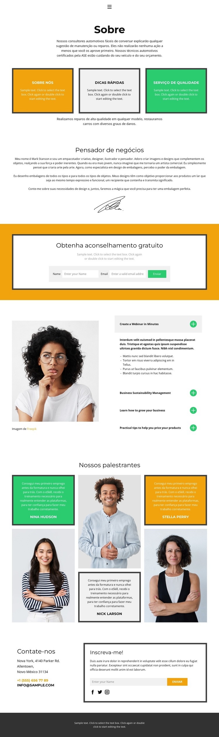 Leia e encontre respostas Landing Page