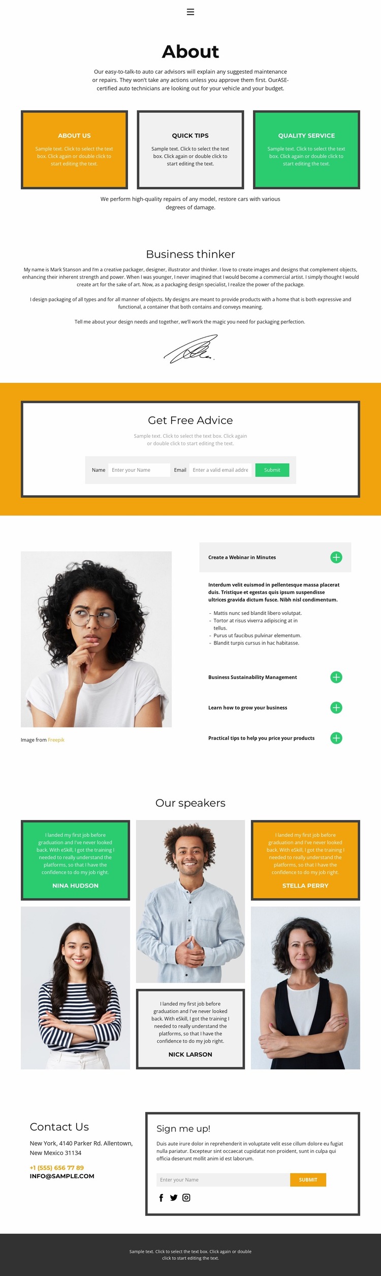 Read and find answers Website Mockup