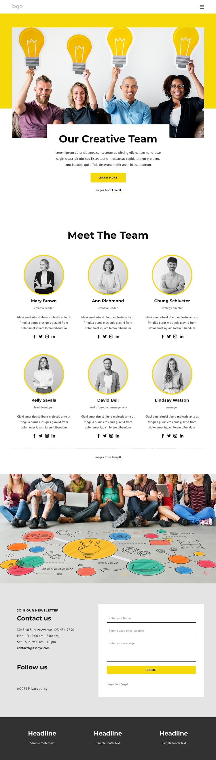 Meet our creative minds Template