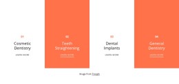 List Of Dental Services Basic CSS Template