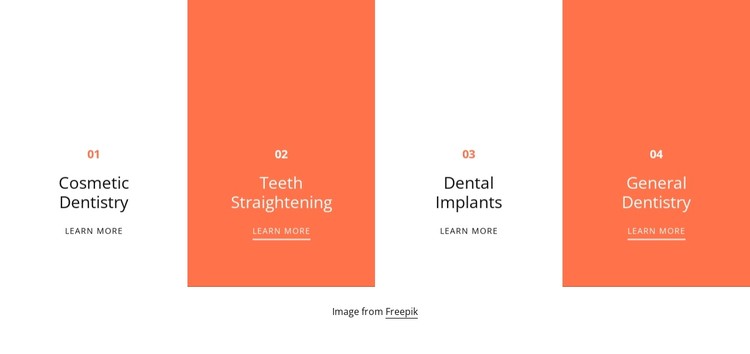 List of dental services CSS Template