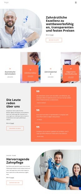 Zahnmedizinische Exzellenz - Website-Builder Für Jedes Gerät