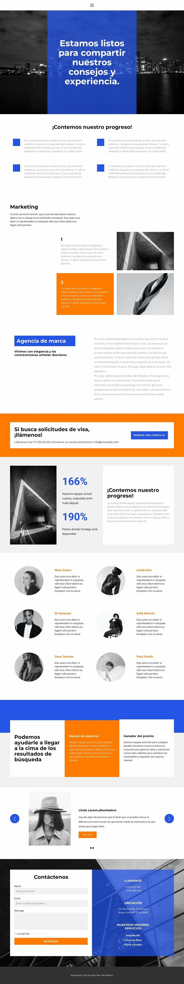 ¿Quieres un consejo? Maqueta de sitio web