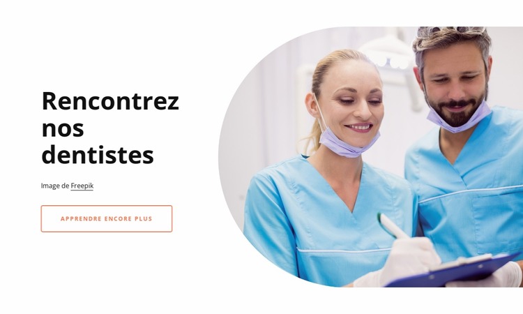 Rencontrez nos dentistes Modèle Joomla