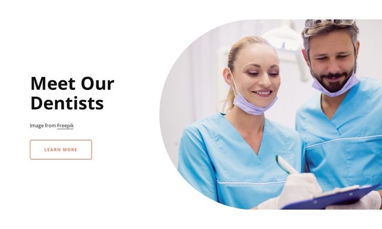 Meet our dentists HTML Template