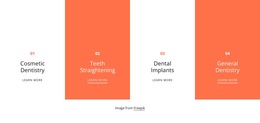 List Of Dental Services - Modern HTML5 Template