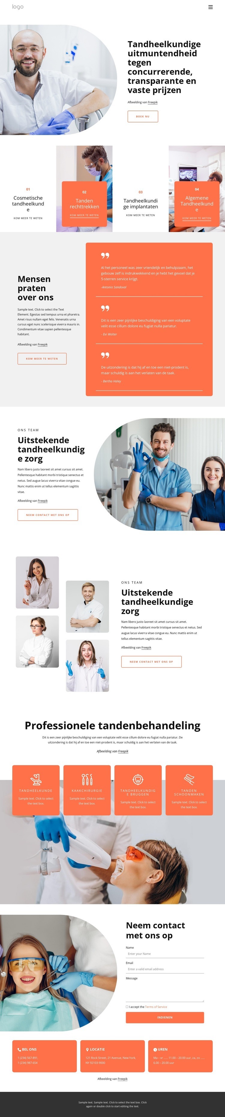 Tandheelkundige uitmuntendheid Bestemmingspagina