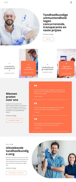 Tandheelkundige Uitmuntendheid Basis CSS-Sjabloon