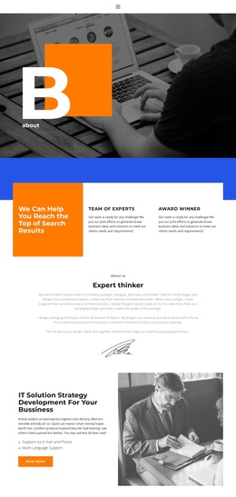 More Than Help One Page Template