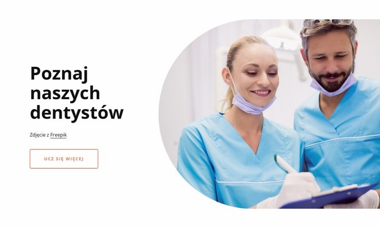 Poznaj naszych dentystów Szablony do tworzenia witryn internetowych