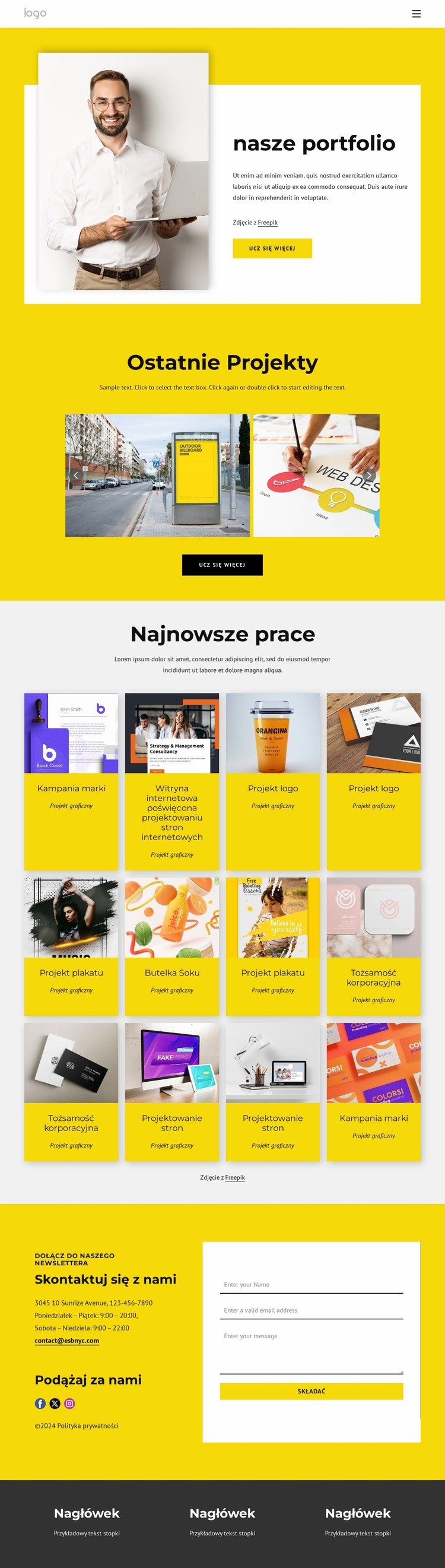 Urzeczywistnianie swoich pomysłów Projekt strony internetowej