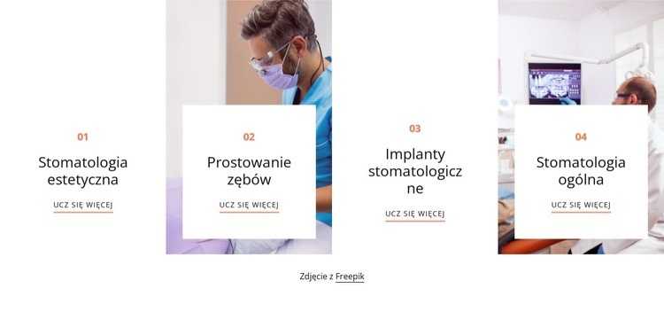 Wysoko wykwalifikowane usługi stomatologiczne Projekt strony internetowej