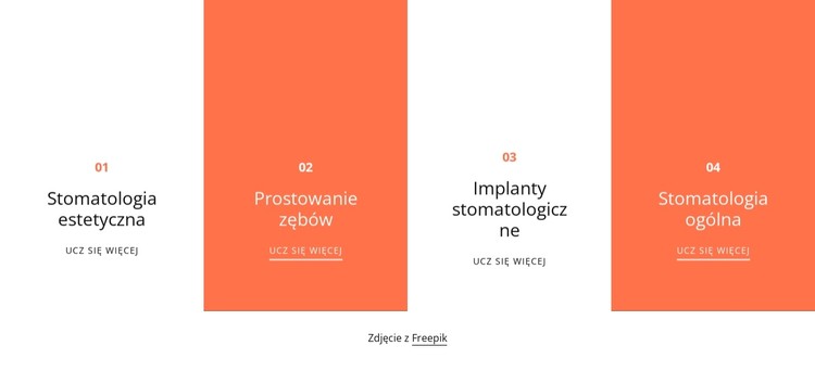 Lista usług stomatologicznych Szablon CSS