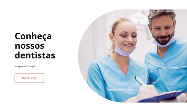 Conheça nossos dentistas Construtor de sites HTML