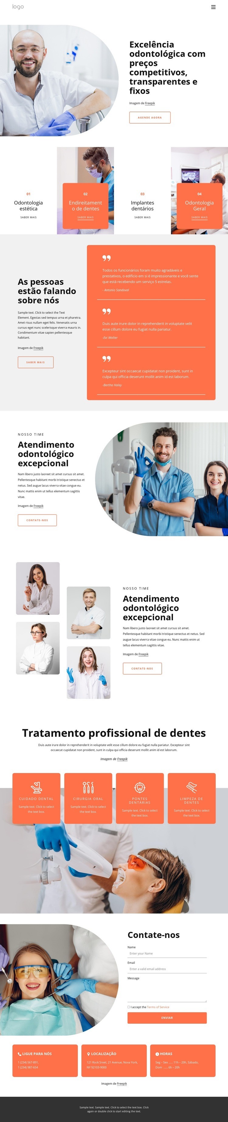 Excelência odontológica Modelo HTML5