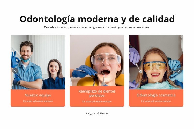 Odontología de calidad y moderna Diseño de páginas web