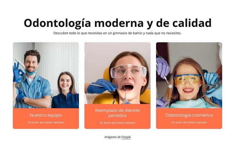 Odontología de calidad y moderna Plantilla de sitio web