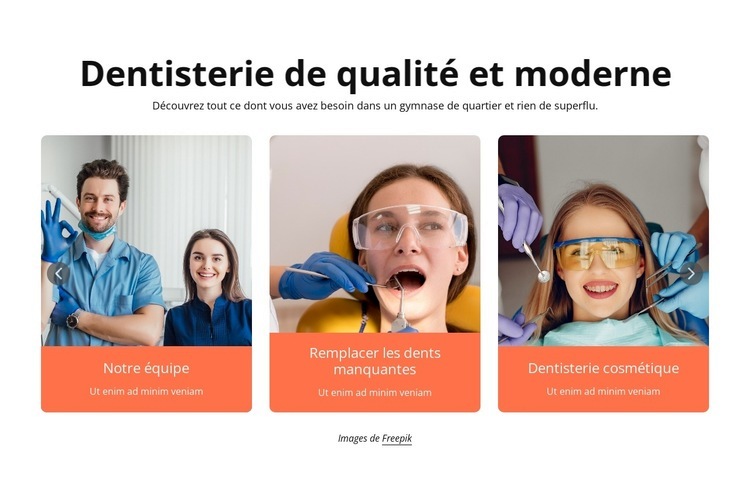 Dentisterie de qualité et moderne Modèles de constructeur de sites Web