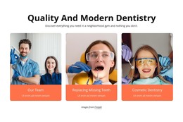 Quality And Modern Dentistry HTML Template