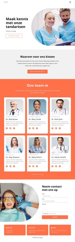 Hooggekwalificeerde tandartsen HTML-sjablonen