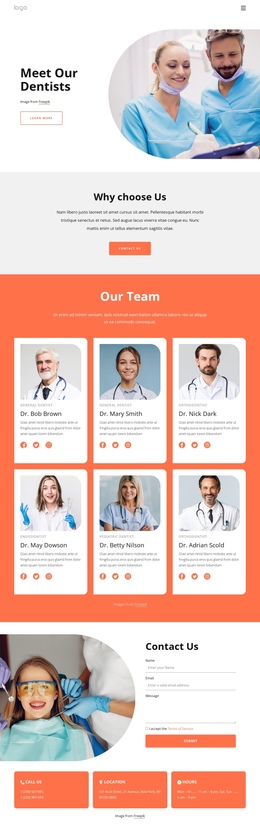 Homepage Sections For Highly-Qualified Dentists