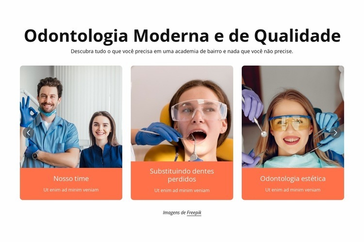 Odontologia moderna e de qualidade Modelo de uma página