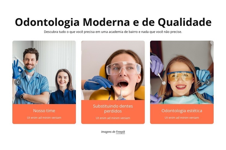 Odontologia moderna e de qualidade Landing Page